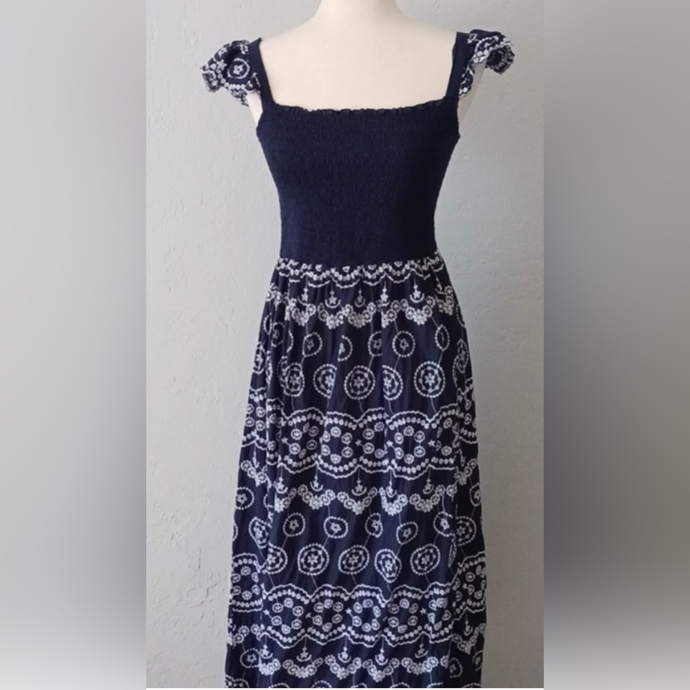 Rebellion Navy Blue Maxi Dress - Size Large